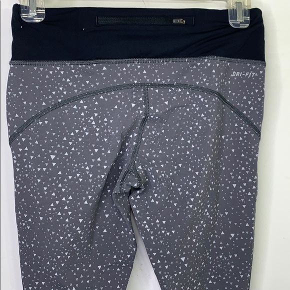 Nike Running Dri-Fit Triangle Print Leggings grey stone small women’s pants - Picture 2 of 8